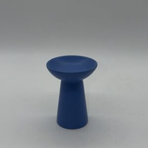 Свічник керамічний синій 12см