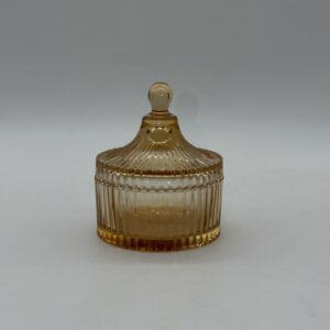 Шкатулка скляна з кришкою, 13см