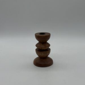 Свічник деревʼяний, фігурний, 14см