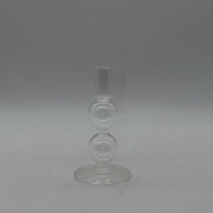 Свічник скляний, прозорий, 16,5см