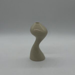 Свічник фігурний, керамічний, бежевий, 20см