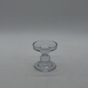 Свічник скляний, прозорий, 9см