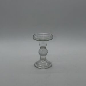 Свічник скляний, прозорий, 14см