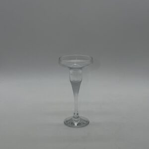 Свічник скляний, прозорий, високий, 17см