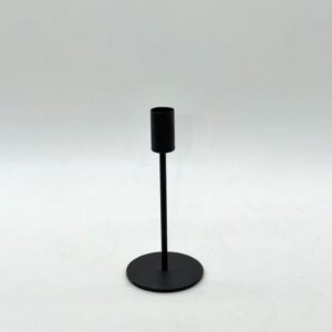 Свічник металевий, чорний, 18см