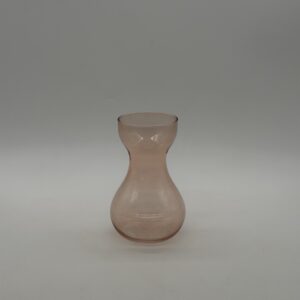 Ваза скляна, рожева, 15см