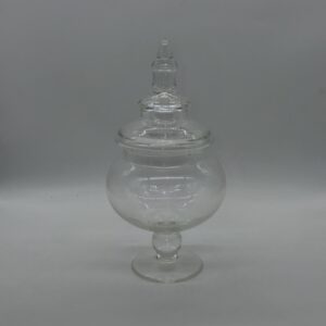 Скляна цукерниця з кришкою, 37см