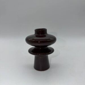 Свічник скляний темно-коричневий 12,5см